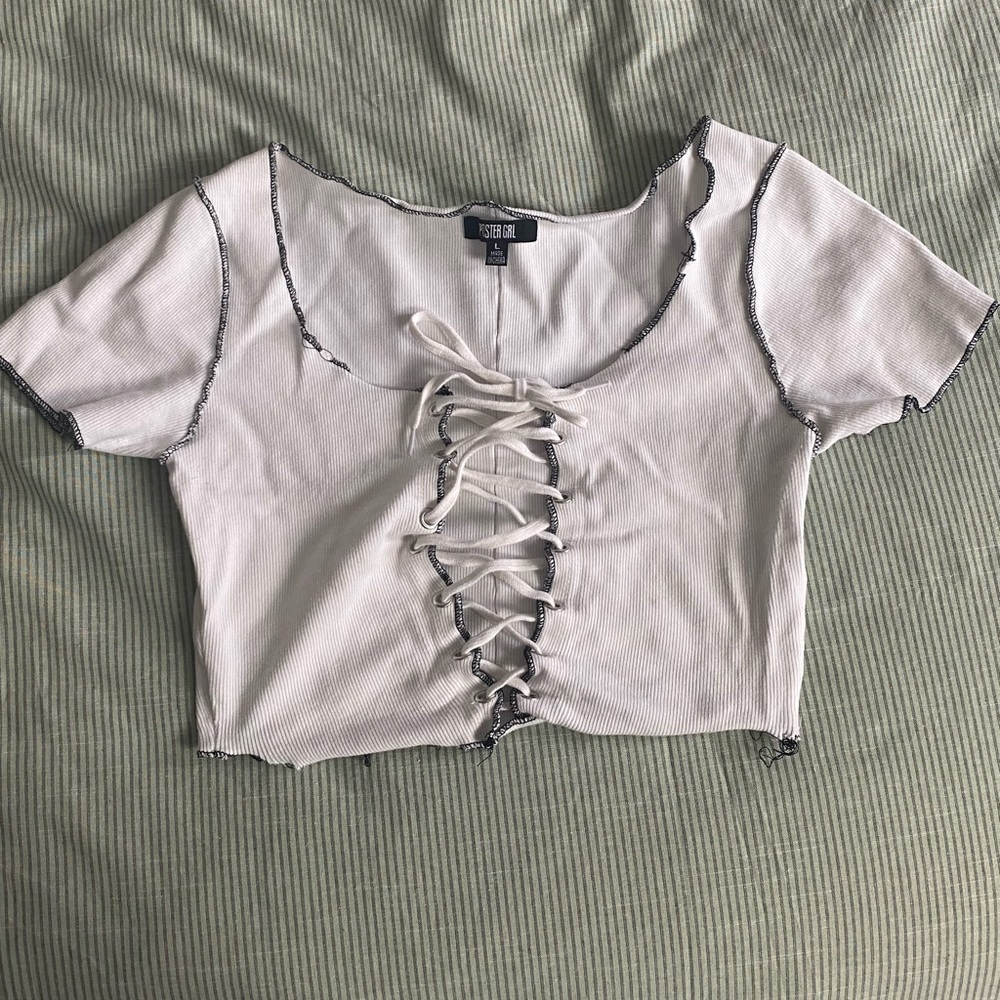Tie front crop top